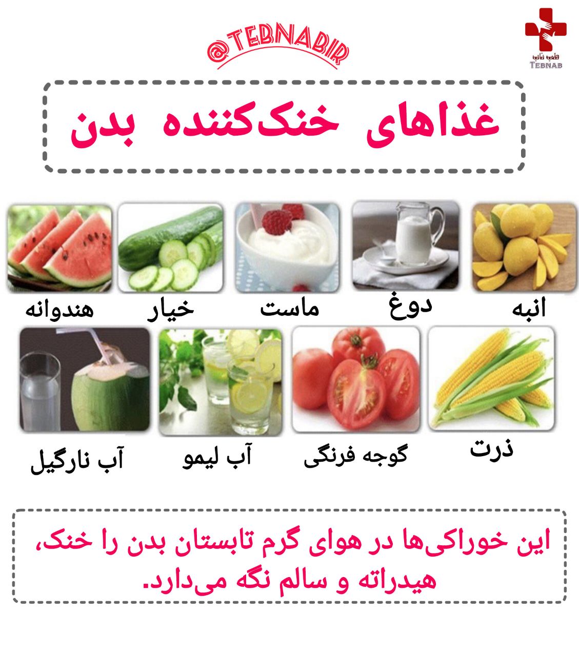 خوراکی&zwnj;های خنک کننده بدن