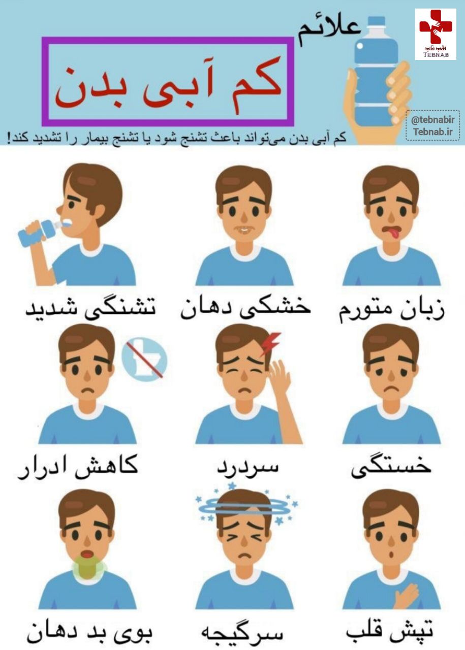 علائم کم آبی بدن