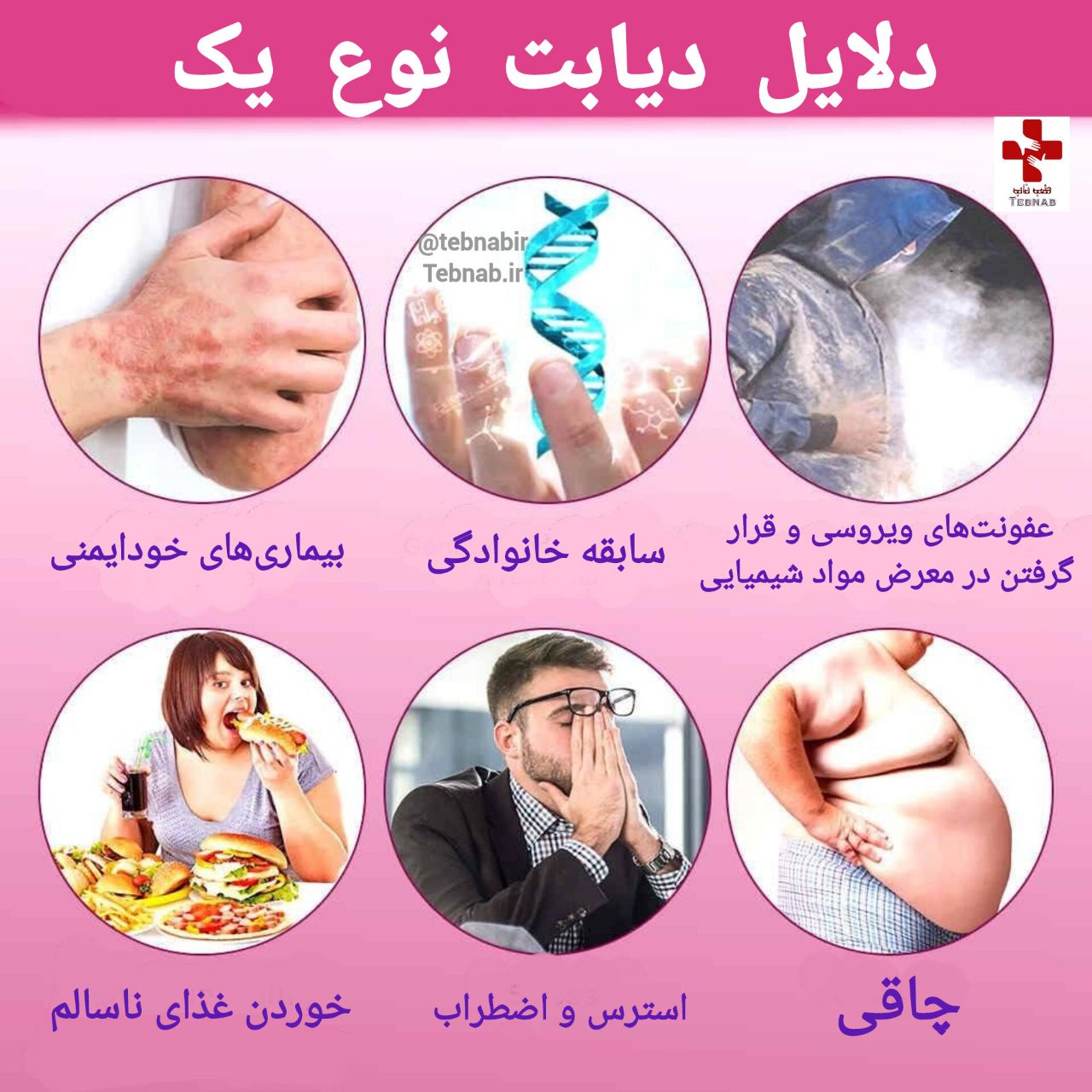 دلایل دیابت نوع یک
